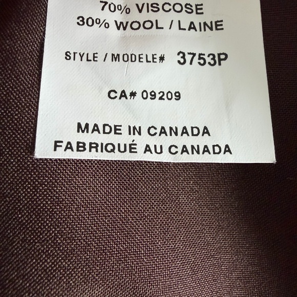 Plaid Wrap Skirt Wool Red and Brown - Picture 6 of 6